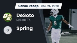 Recap: DeSoto  vs. Spring  2020