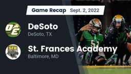 Recap: DeSoto  vs. St. Frances Academy  2022