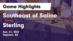 Southeast of Saline  vs Sterling  Game Highlights - Jan. 21, 2022