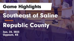 Southeast of Saline  vs Republic County  Game Highlights - Jan. 24, 2023