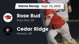 Recap: Rose Bud  vs. Cedar Ridge  2022