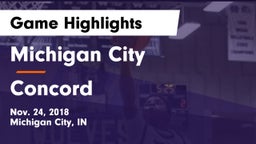 Michigan City  vs Concord  Game Highlights - Nov. 24, 2018