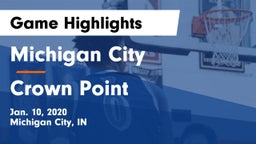 Michigan City  vs Crown Point  Game Highlights - Jan. 10, 2020