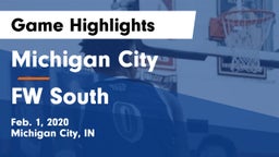 Michigan City  vs FW South Game Highlights - Feb. 1, 2020