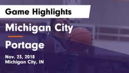 Michigan City  vs Portage  Game Highlights - Nov. 23, 2018