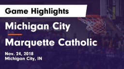Michigan City  vs Marquette Catholic  Game Highlights - Nov. 24, 2018