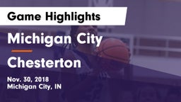 Michigan City  vs Chesterton  Game Highlights - Nov. 30, 2018