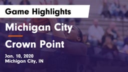 Michigan City  vs Crown Point  Game Highlights - Jan. 10, 2020