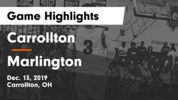 Carrollton  vs Marlington  Game Highlights - Dec. 13, 2019