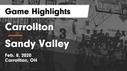 Carrollton  vs Sandy Valley Game Highlights - Feb. 8, 2020