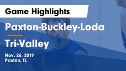 Paxton-Buckley-Loda  vs Tri-Valley  Game Highlights - Nov. 26, 2019