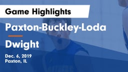 Paxton-Buckley-Loda  vs Dwight  Game Highlights - Dec. 6, 2019