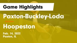 Paxton-Buckley-Loda  vs Hoopeston Game Highlights - Feb. 14, 2022
