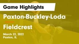 Paxton-Buckley-Loda  vs Fieldcrest Game Highlights - March 22, 2022