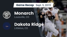Recap: Monarch  vs. Dakota Ridge  2019