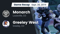 Recap: Monarch  vs. Greeley West  2019