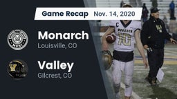 Recap: Monarch  vs. Valley  2020