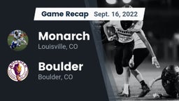 Recap: Monarch  vs. Boulder  2022