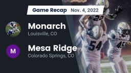 Recap: Monarch  vs. Mesa Ridge  2022