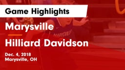 Marysville  vs Hilliard Davidson Game Highlights - Dec. 4, 2018