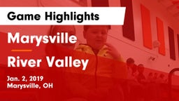 Marysville  vs River Valley  Game Highlights - Jan. 2, 2019