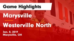 Marysville  vs Westerville North  Game Highlights - Jan. 8, 2019