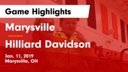 Marysville  vs Hilliard Davidson Game Highlights - Jan. 11, 2019