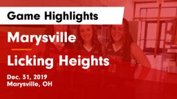 Marysville  vs Licking Heights  Game Highlights - Dec. 31, 2019