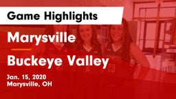 Marysville  vs Buckeye Valley  Game Highlights - Jan. 15, 2020