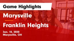 Marysville  vs Franklin Heights  Game Highlights - Jan. 10, 2020