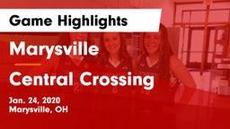 Marysville  vs Central Crossing  Game Highlights - Jan. 24, 2020