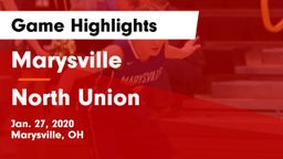 Marysville  vs North Union  Game Highlights - Jan. 27, 2020