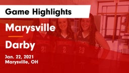 Marysville  vs Darby  Game Highlights - Jan. 22, 2021