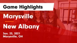 Marysville  vs New Albany  Game Highlights - Jan. 23, 2021