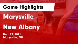 Marysville  vs New Albany  Game Highlights - Dec. 29, 2021