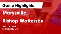 Marysville  vs Bishop Watterson  Game Highlights - Jan. 19, 2022
