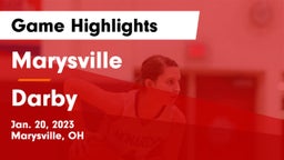 Marysville  vs Darby  Game Highlights - Jan. 20, 2023