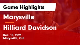 Marysville  vs Hilliard Davidson  Game Highlights - Dec. 15, 2023