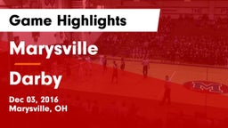 Marysville  vs Darby  Game Highlights - Dec 03, 2016