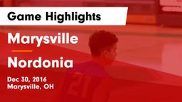 Marysville  vs Nordonia  Game Highlights - Dec 30, 2016