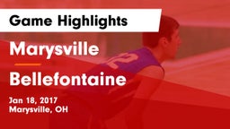 Marysville  vs Bellefontaine  Game Highlights - Jan 18, 2017