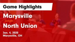 Marysville  vs North Union  Game Highlights - Jan. 4, 2020