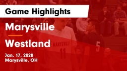 Marysville  vs Westland  Game Highlights - Jan. 17, 2020