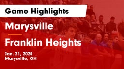 Marysville  vs Franklin Heights  Game Highlights - Jan. 21, 2020