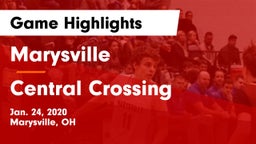 Marysville  vs Central Crossing  Game Highlights - Jan. 24, 2020