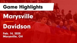Marysville  vs Davidson  Game Highlights - Feb. 14, 2020