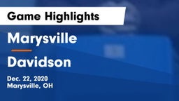 Marysville  vs Davidson  Game Highlights - Dec. 22, 2020