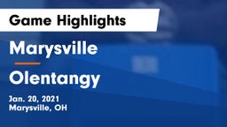 Marysville  vs Olentangy  Game Highlights - Jan. 20, 2021