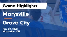 Marysville  vs Grove City  Game Highlights - Jan. 22, 2022