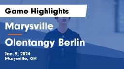Marysville  vs Olentangy Berlin  Game Highlights - Jan. 9, 2024